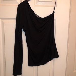 Lulus one shoulder long sleeve shirt!